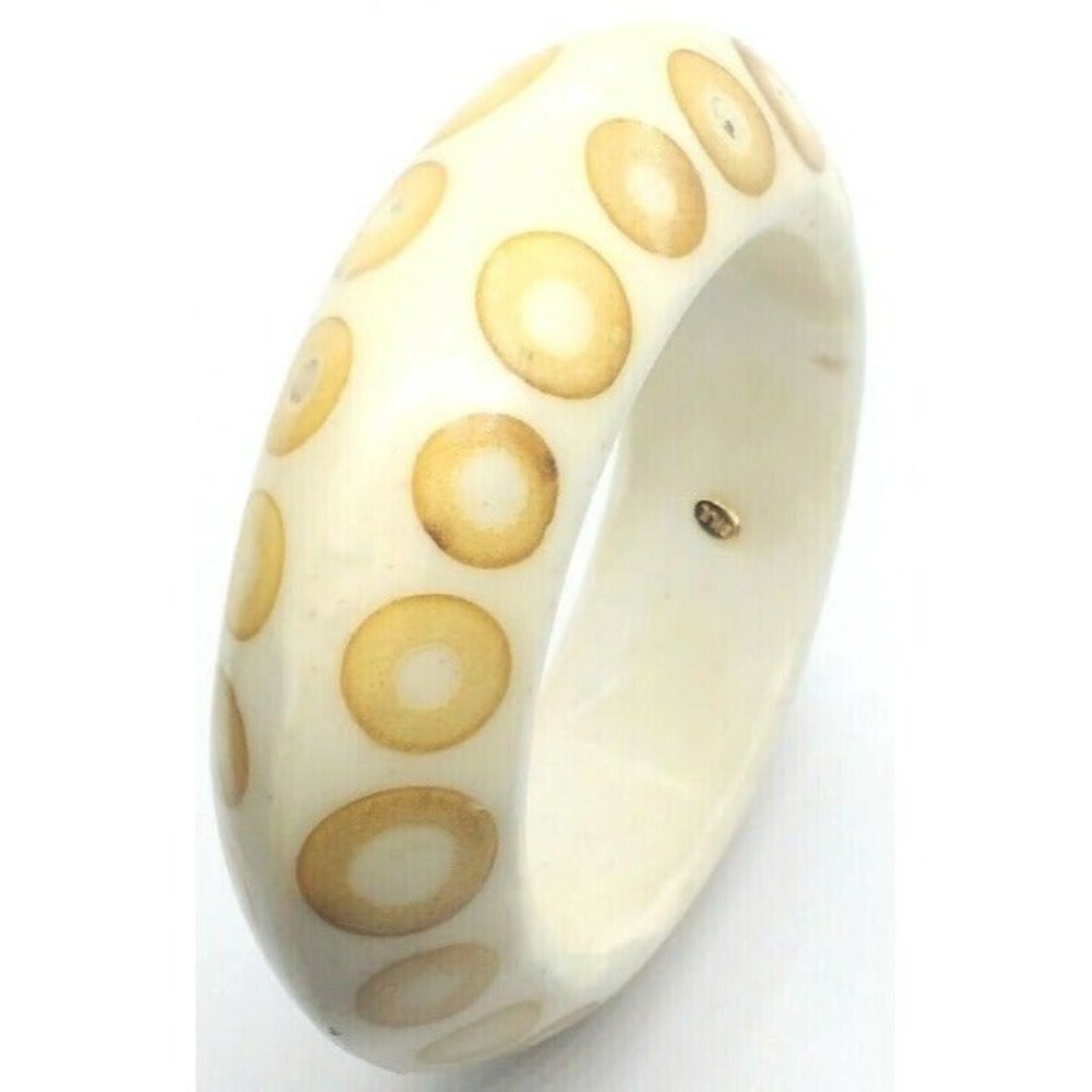 Vintage Kenneth Jay Lane Bamboo Lucite Bangle Bracelet Great Gift